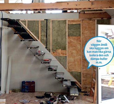 Svävande trappa: Halva väggen Svävande trappa: Halva väggen